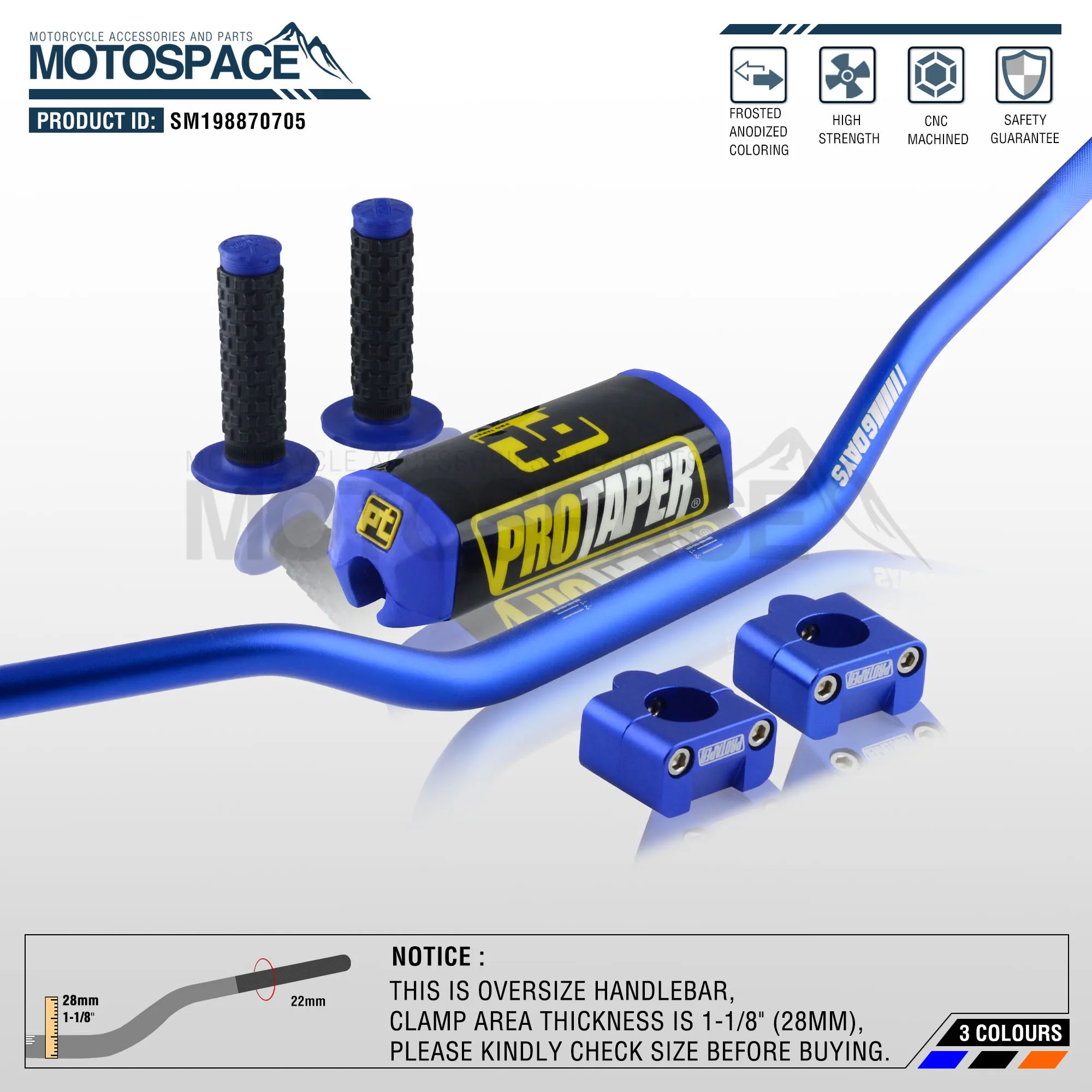 Руль для Pro Taper Pack Bar 1 1/8 &quot 6 дней Fatbar ручки Pit Racing Dirt Bike Motorcycle адаптер с ЧПУ|Руль
