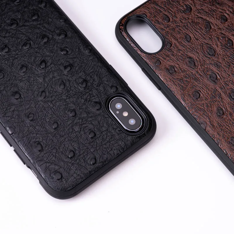 Ostrich Skin Phone Case For IPhone X XS Max XR Fitted Apple 5 5S SE 6 6S 7 8 Plus Protect |