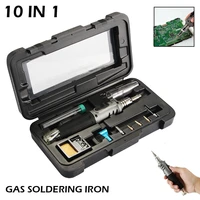 10 in 1 self ignition wireless gas soldering iron cordless welding torch kit tool ignition butane gas burner for solde torch pen