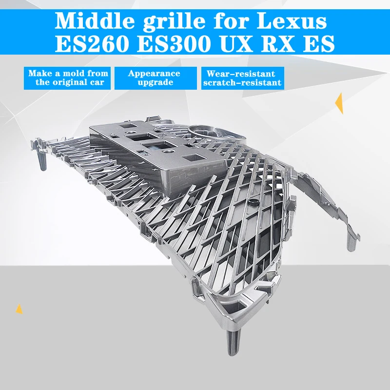 

Front Center grill bumper ABS plastic Middle grille for Lexus ES200 ES250 ES260 ES300h ES series UX RX modified to LS style