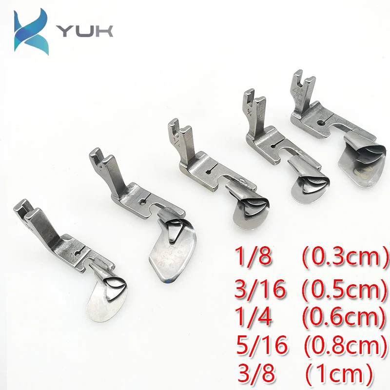 

Industrial Sewing Machine Curved Hemming Foot All-steel Hem Pull Tube Silk Chiffon Skirt Crimping Device Hemming Foot