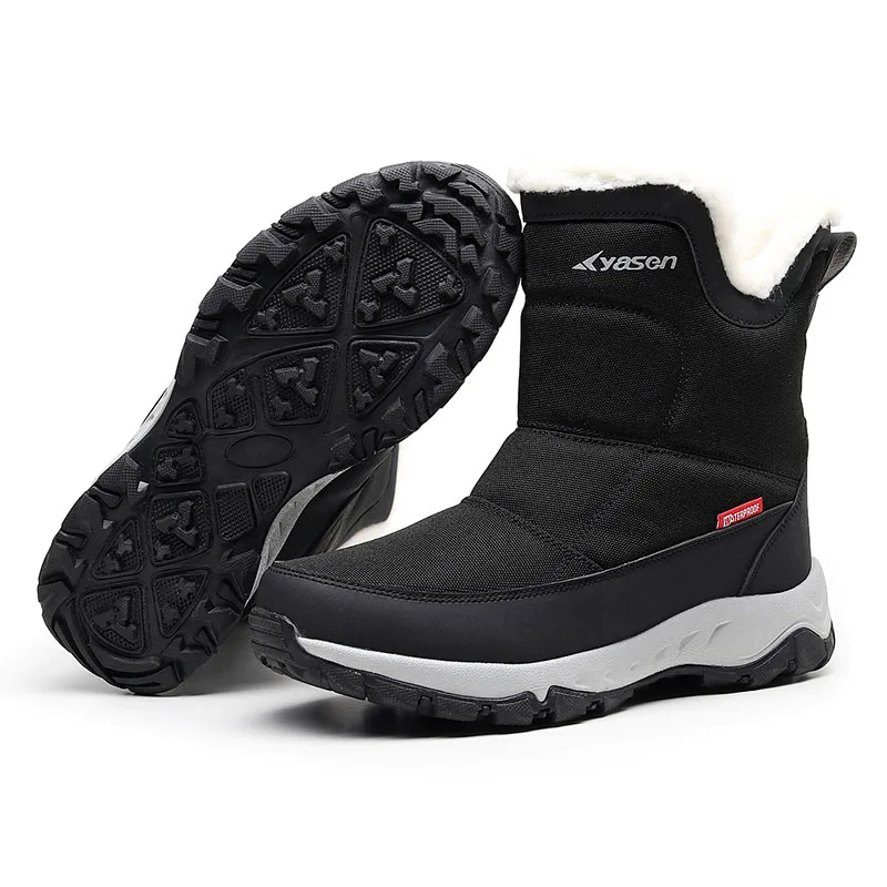 Зимние ботинки 2019 зимняя женская обувь Черные ботильоны теплые