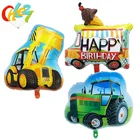 1 шт. Трактор БУЛЬДОЗЕР Фольга воздушные шары мороженого автомобиля Воздушный шар с гелием детских празднований дня рождения вечерние декоративные Детские игрушки Globos