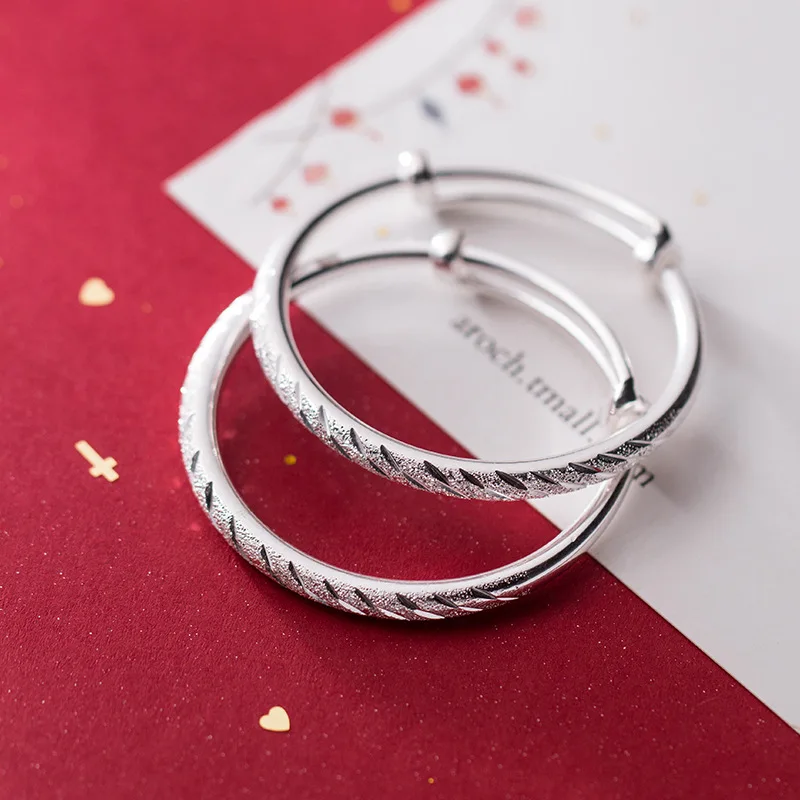 Trustdavis 100% 999 твердое Серебряные ювелирные изделия регулируемый для маленьких