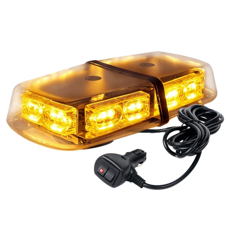 36 LED Strobe Beacon Lights Rooftop Flash Emergency Warning 12V-24V Truck Yellow/Amber |