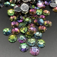 8mm 100pcs acrylic beads strass stones for diy clothes decoration sewing crystal rhinestones applique sew on flatback