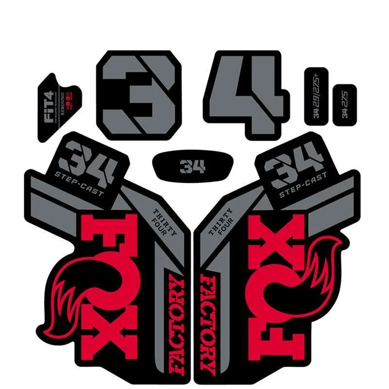 

2021 fox float 34 mountain bike front fork stickers bicycle fox34 front fork decals MTB bike decal 22cm