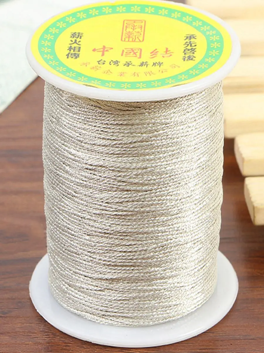 Металлический Золотой нейлоновый шпагат с одной катушкой нитки ювелирные