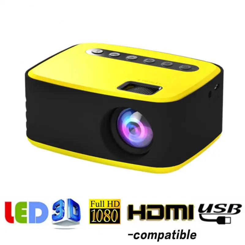 

T20 Projector LED 500 Lumens 3.5mm Audio 320x240 Pixels HDMI-compatible USB Mini Projector Home Media Player With Remote Control