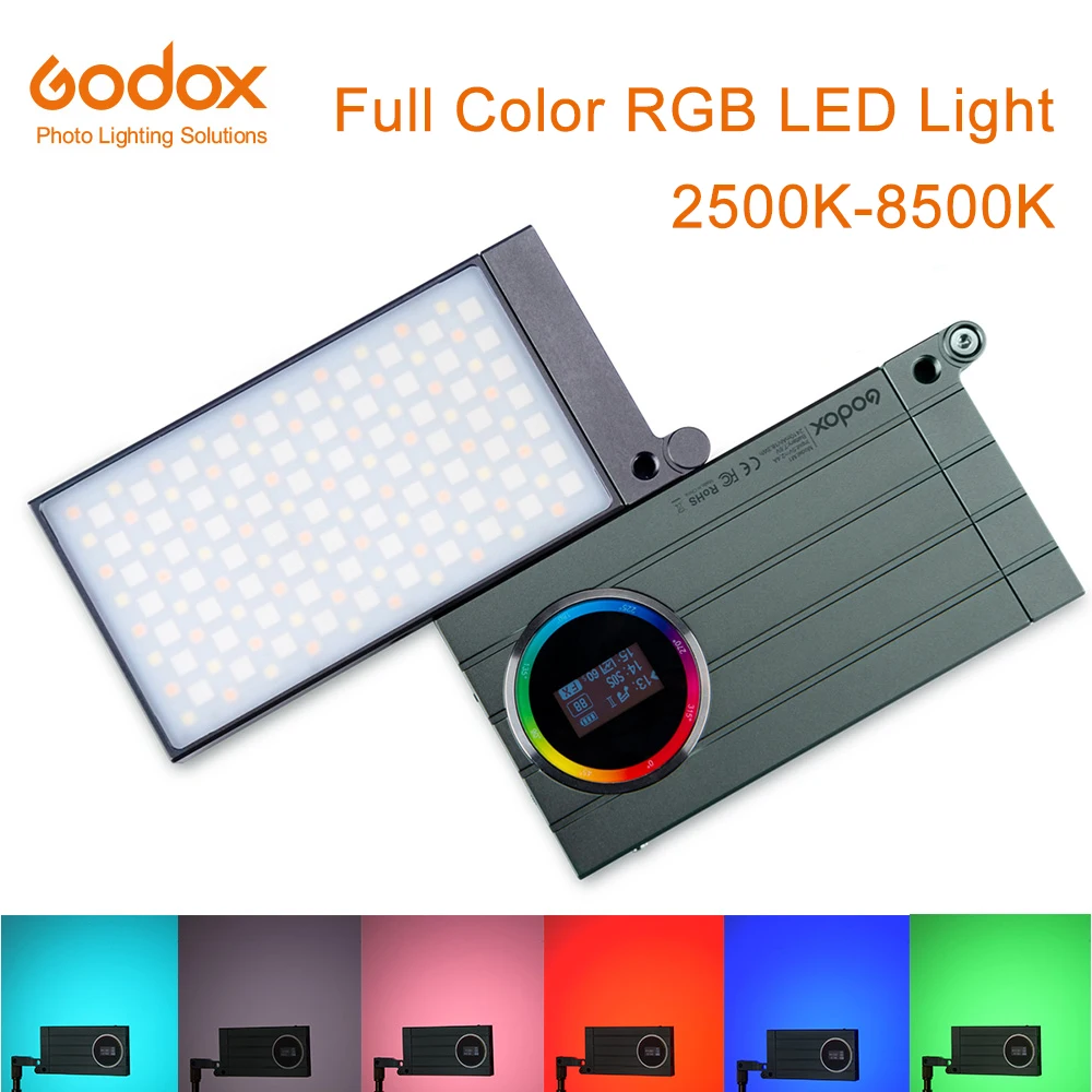 Godox M1 полноцветный RGB светодиодный светильник 2500K 8500K Type C перезаряжаемый видео