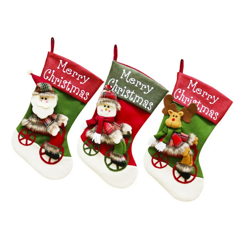Рождественские носки подарок сумка со снежинкой прекрасные Висячие бутылки вина
