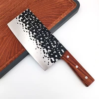 hammer forging cutting knife household commercial stainless steel slicing knife chef kitchen bone knife with padauk handle
