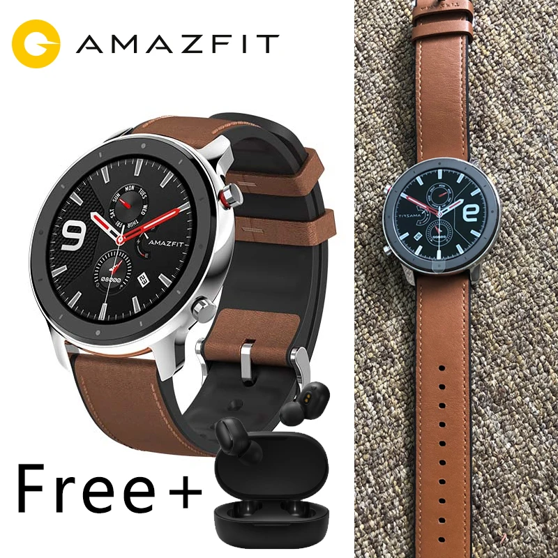 Xiaomi Amazfit GTR 47 мм 42 мм gps Смарт-часы Мужские 5ATM водонепроницаемые Смарт-часы 24 дня батарея AMOLED экран 12 спортивных режимов музыки
