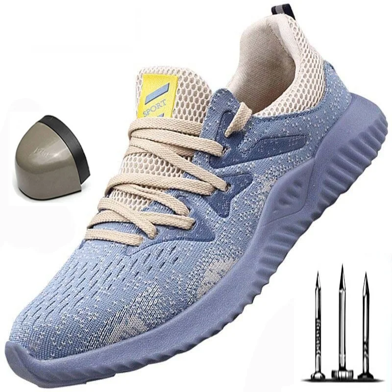 Мужская Рабочая защитная обувь лето 2019 дышащие легкие защитные кроссовки со