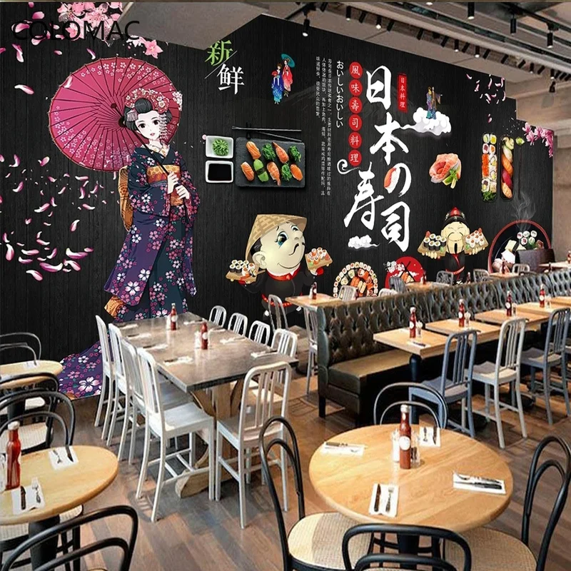 

Colomac Custom Sakura Beauty Japanese Cuisine Sushi Restaurant Restaurant Blackboard Kimono Wallpaper Dropshipping