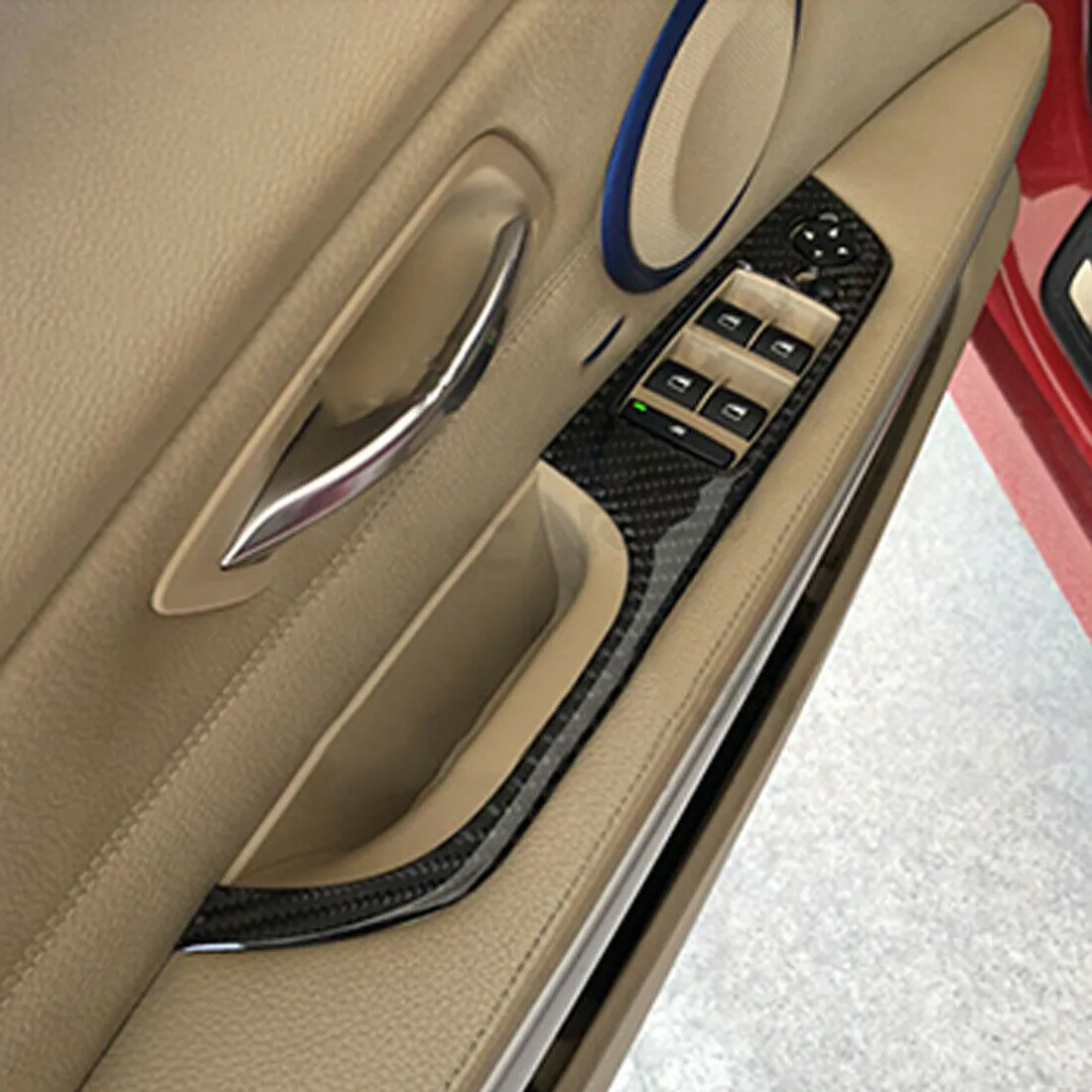 

4 шт./компл. сменные кнопки из углеродного волокна для BMW 3 серии E90