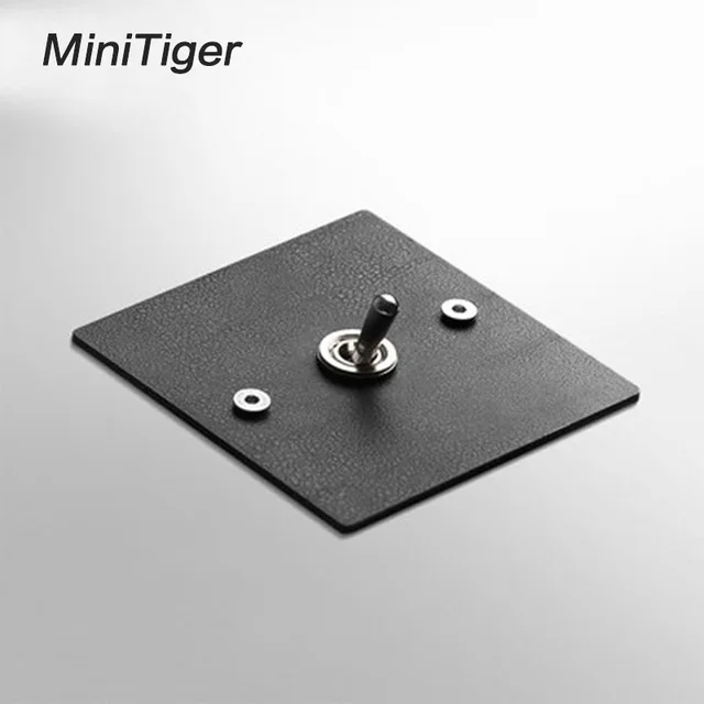 1 Gang Minitiger 1/2/3 Gang 1 способ/2 Way 86 Тип скандинавском стиле домашняя стенная розетка панель пористый кованого железа рычаг кожа переключатель - Цвет: 1 Gang