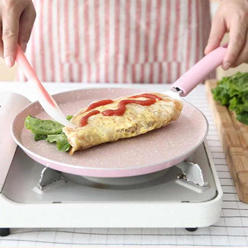 

24Cm(8 Inch)Frying Pan Pizza Pancake Non-Stick Pan Aluminum Pans Steak Frying Pot Gas Cooker Induction Cooker Pans Flat Frying P