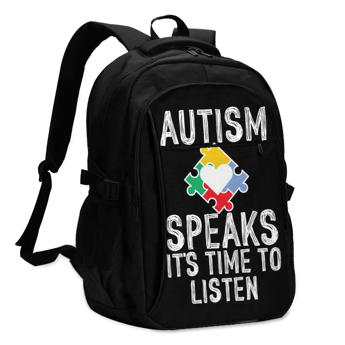 

Occupational Therapy Backpacks Runner Pattern Cool Backpack Charger USB School Bags