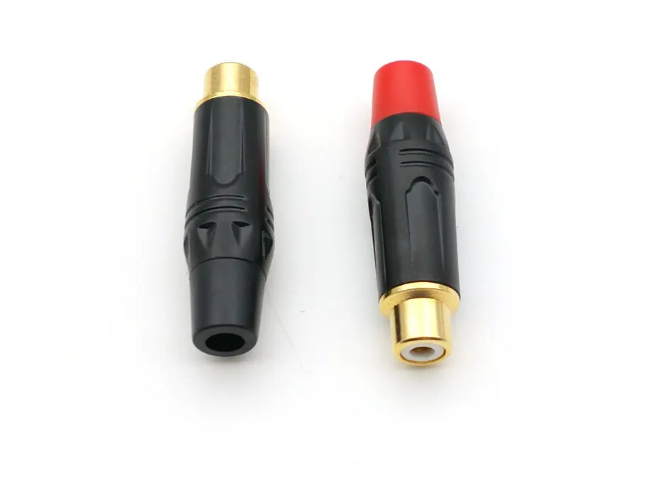 

wholesale Gold plated brass RCA socket Audio Female soldering adapter New