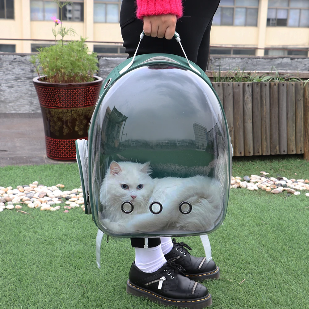 

Portable Cat Carrier Bag Breathable Pet Small Dog Cat Backpack Outdoor Travel Space Capsule Cage Transparent Space Pet Backpack