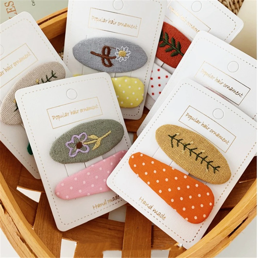 Инс девушка сердце цветок шпилька BB клип челка маленькая свежая волна точка