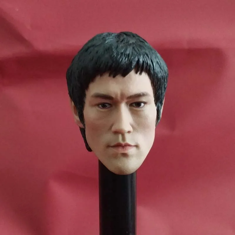 

Масштаб 1/6 Kungfu Burce Lee голова Лепка Классическая спокойная Мужская голова солдата резьба для 12 дюймов Phicen JIAOUL экшн-фигурка игрушка