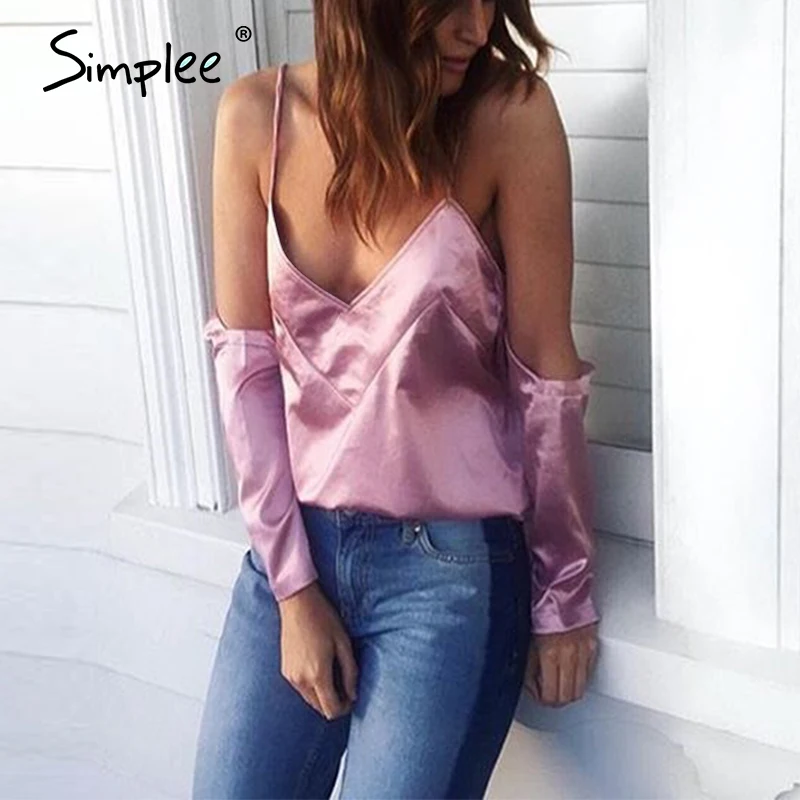 Женская атласная майка с вырезами v-образным вырезом и открытой спиной вечерние