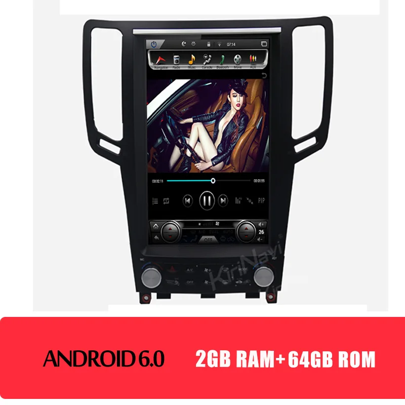 android car radio KiriNavi Tesla экран вертикальный экран 12," Android 8,1 автомобильный Радио навигатор для Infiniti FX35 FX50 QX70 QX80 DVD Автомобильный плеер - Цвет: android car radio