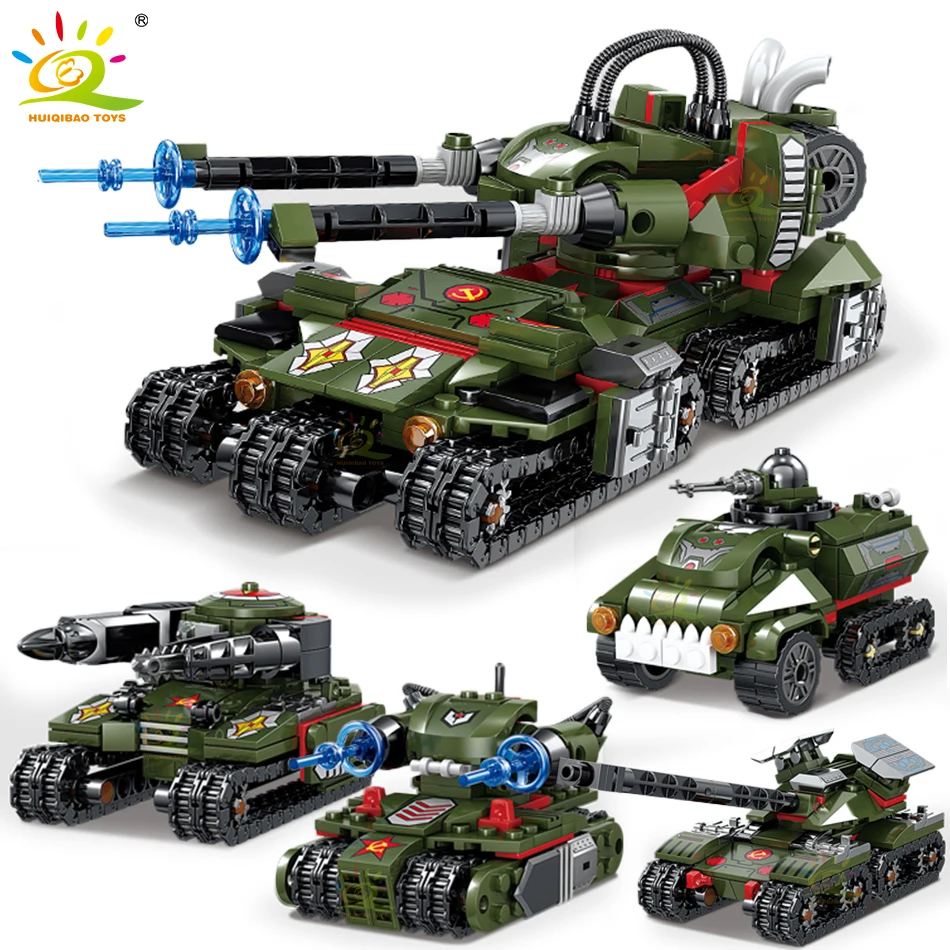 HUIQIBAO военные Танки-апокалипсисы установка Chariot Строительство Блоки город WW2 Танк