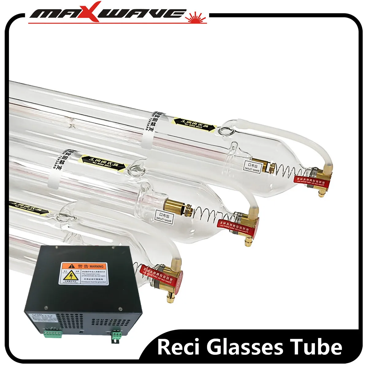 

Maxwave RECI Laser Tube W1 75W + Laser Power Supply DY10 CO2 Laser Tube 80W length 1050mm Dia.80mm