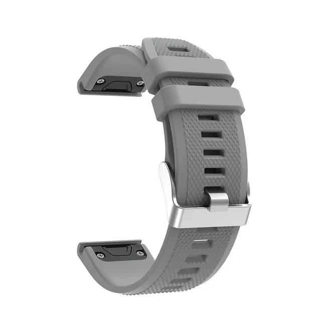 Серый 20 22 26 мм смарт-часы ремешок для Garmin Fenix 5X5 5S 3 3HR forerunner 935 часы Quick Release силиконовый браслет Easyfit - Цвет: Серый