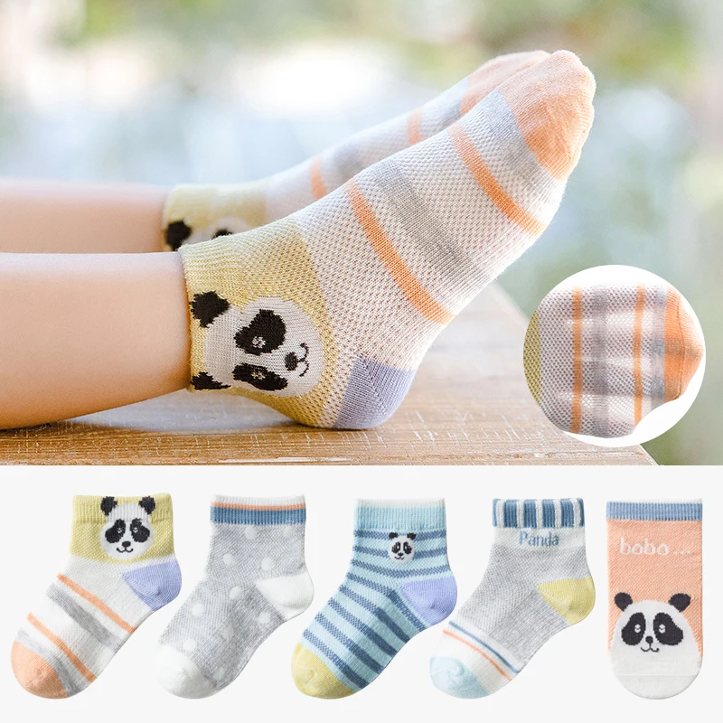 

5Pairs Children's Socks spring and summer new style thin breathable sweat-absorbent cotton Socks Baby Socks Boat Socks