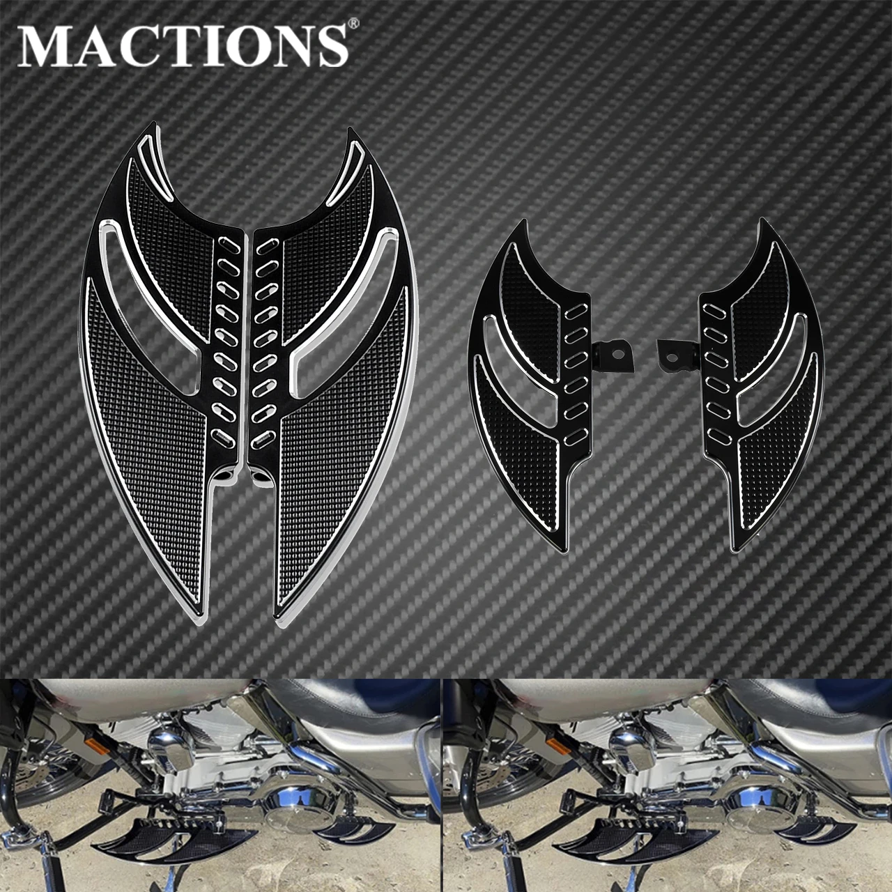 

Мотоциклетные передние и задние подножки для водителя растягивающиеся напольные доски для ног Педаль Черный для Harley Touring XL Dyna Softail Trike FLHR