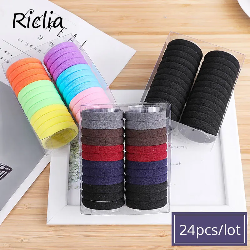 Riclia 24 шт./партия эластичные резинки для волос Детские аксессуары держатель