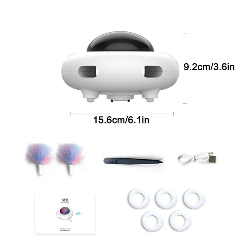 

Automatic Feather Teaser Cat Toys Random Interactive Electric Crazy Toys For Kittens Cat Intelligent Toy Automatic Steering Led