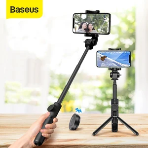 baseus wireless bluetooth selfie stick for ios android phone foldable handheld monopod shutter remote extendable mini tripod free global shipping