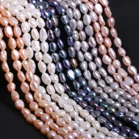 new natural freshwater pearl beads straight hole two sided light loose spacer beads for necklace bracelet jewelry making diy