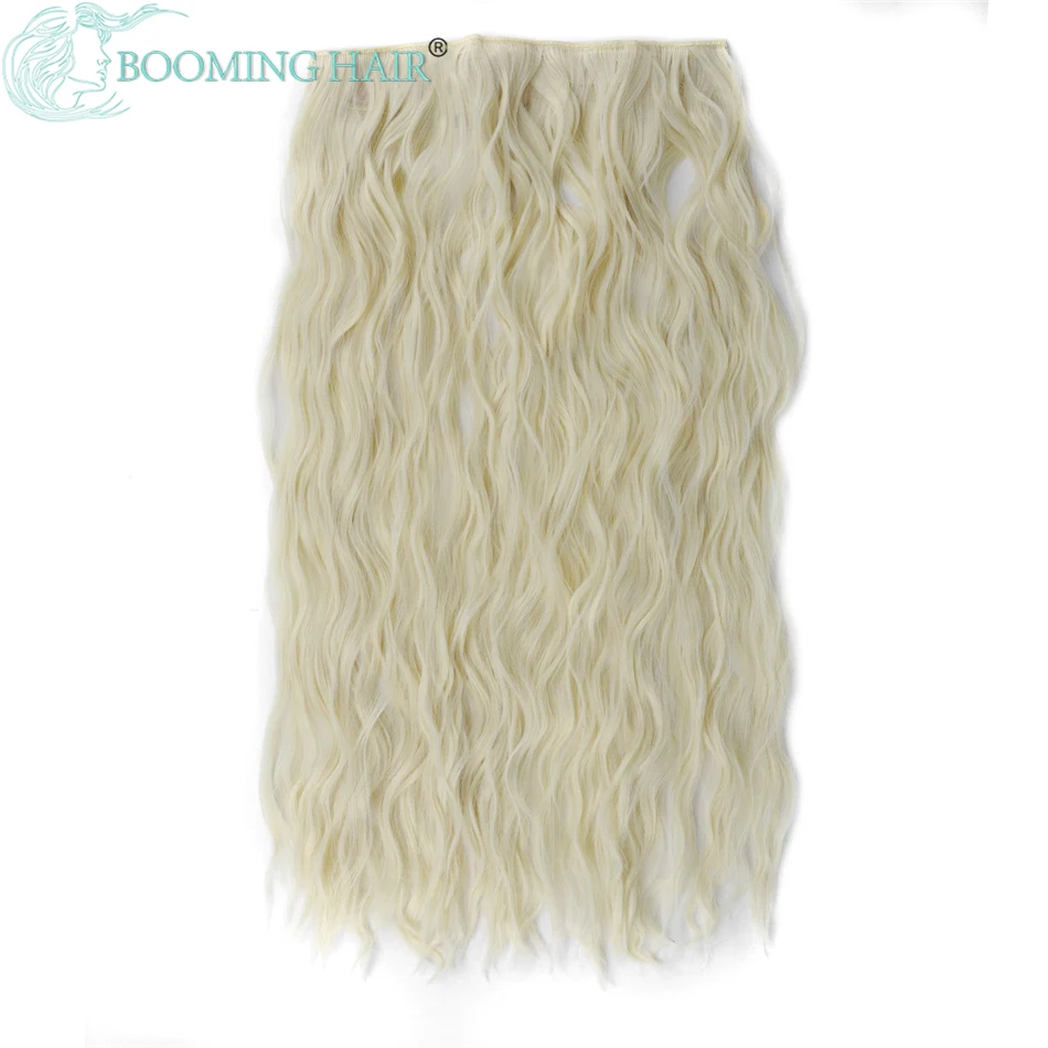 

Clip On Hair Extensions Synthetic Wavy V-Clip In Hair With Five Clips With Fish Line For Women By BOOMING HAIR