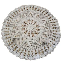 vintage lace cotton table place mat crochet placemat glass pan pad tea wedding drink coaster round cup mug dining doily kitchen