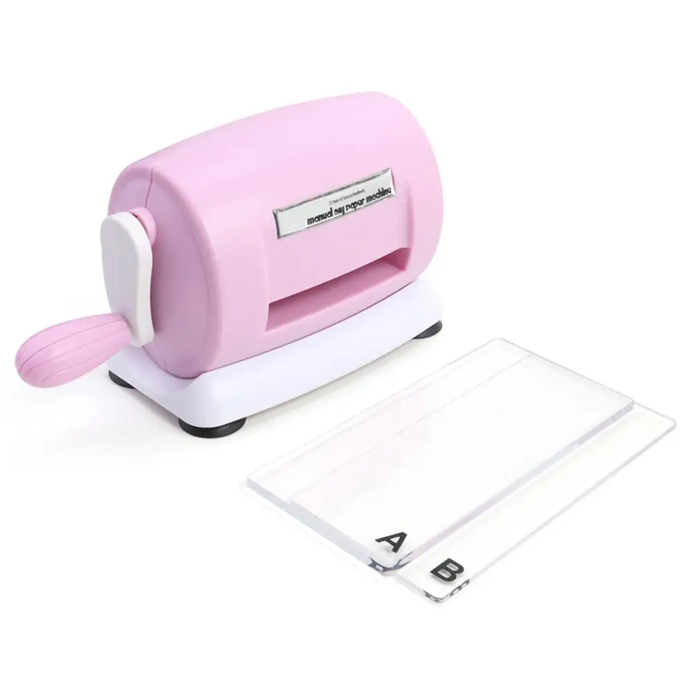 Pink DIY высечки машина для тиснения бумажных карт Ремесло Скрапбукинг штампы машина резак фото альбом, декоративные поделки - Цвет: Pink