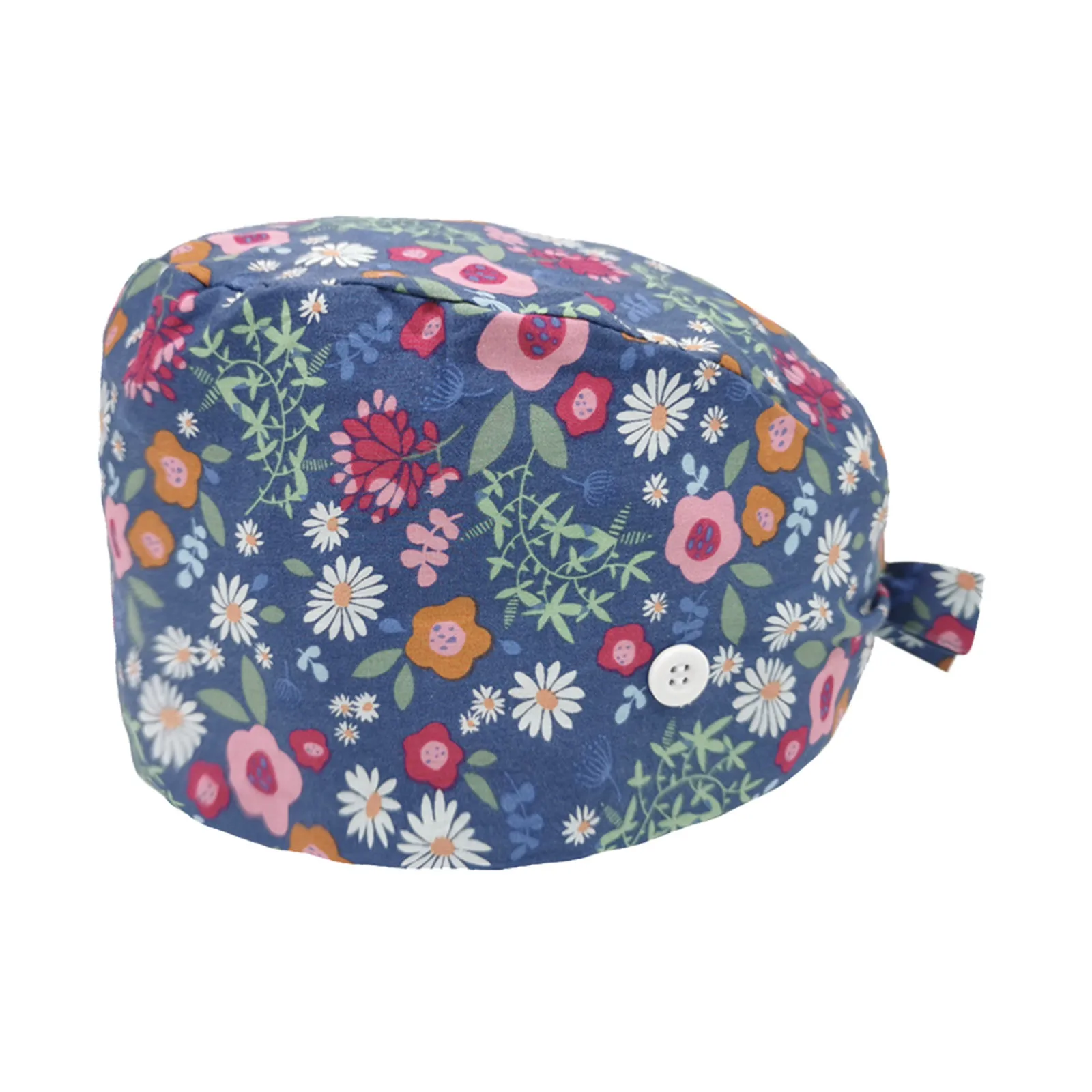

Men's and Women's Nurse Cap Operating Room Pharmacy Nursing Laboratory Pet Shop Floral Print Bouffant Hat With Sweatband 2021