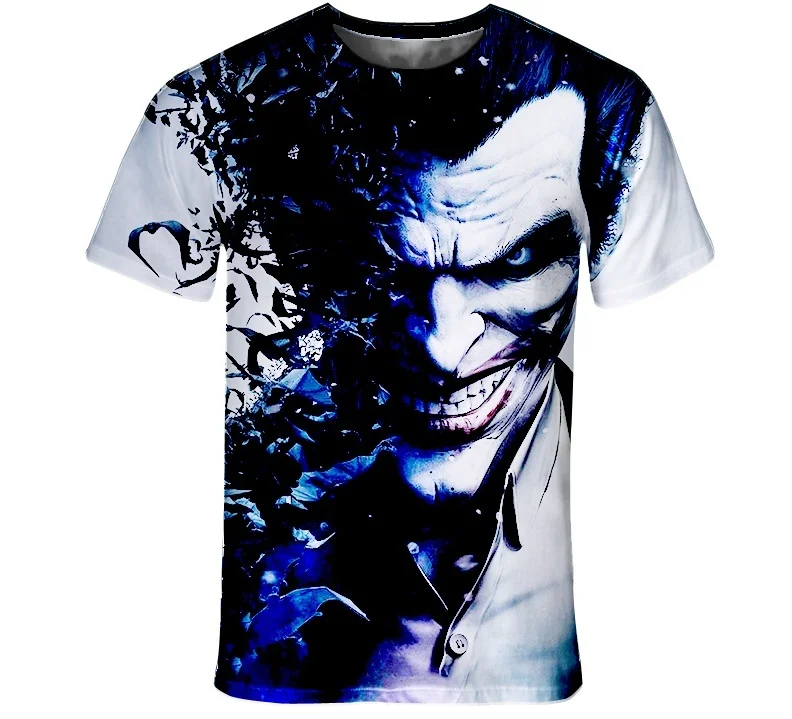 Новые дизайнерские Для мужчин новинка клоун 3D футболка с принтом Хэллоуин