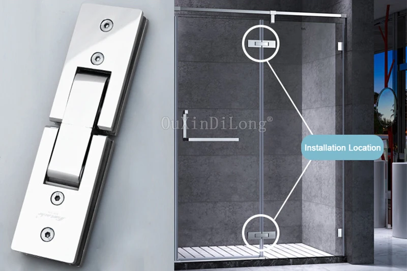 1 шт. душевая комната прямоугольник 180 градусов зеркало Стекло квадрата шарнира