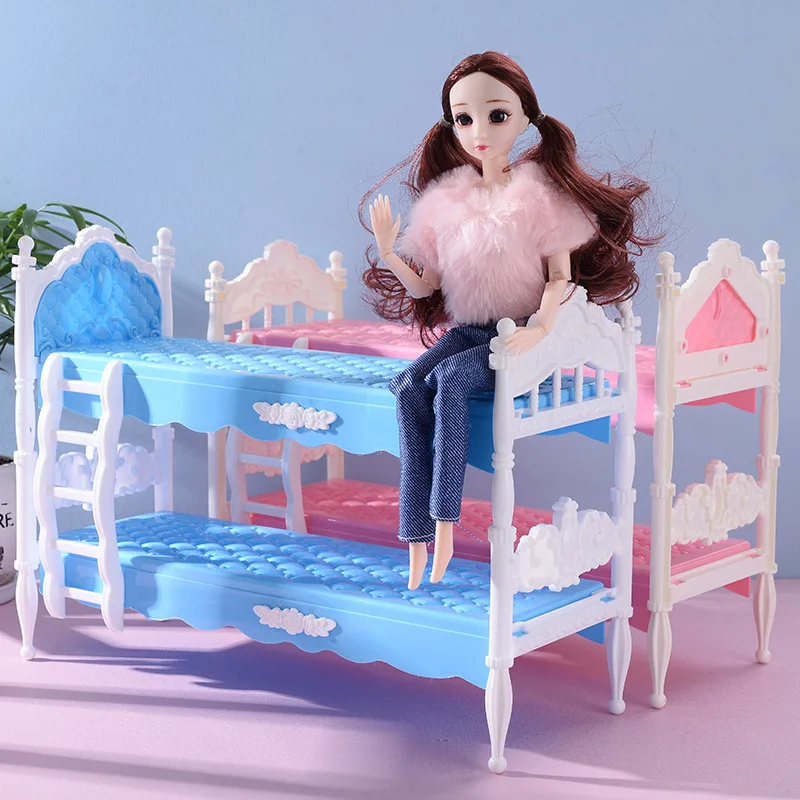 

Double-Desk Bed Doll House Toys Furniture For 30cm Doll Accessories Puzzle Girls Toy Baby Gift Girls Toys For Children