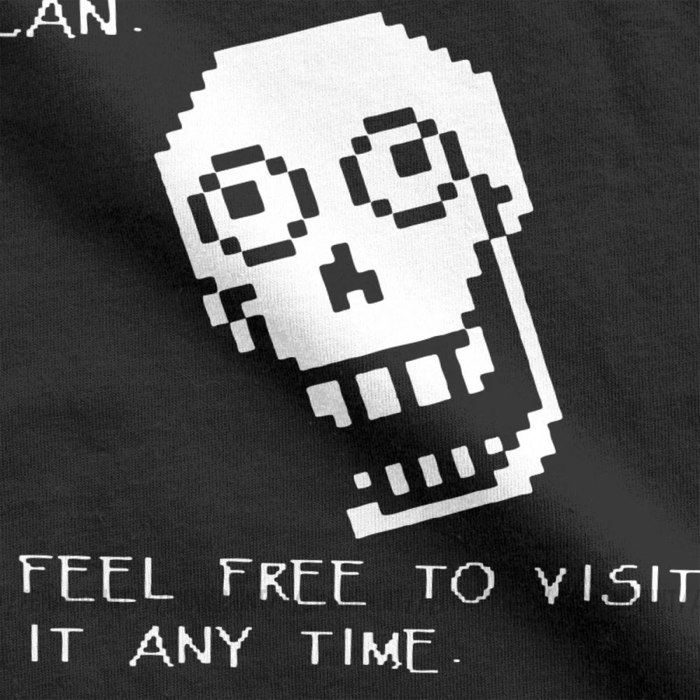 Мужская футболка с короткими рукавами и принтом Undertale из чистого хлопка круглым