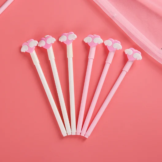 Крылья Ангела Мультфильм 0 5 мм черные чернила Милая гелевая ручка розовая