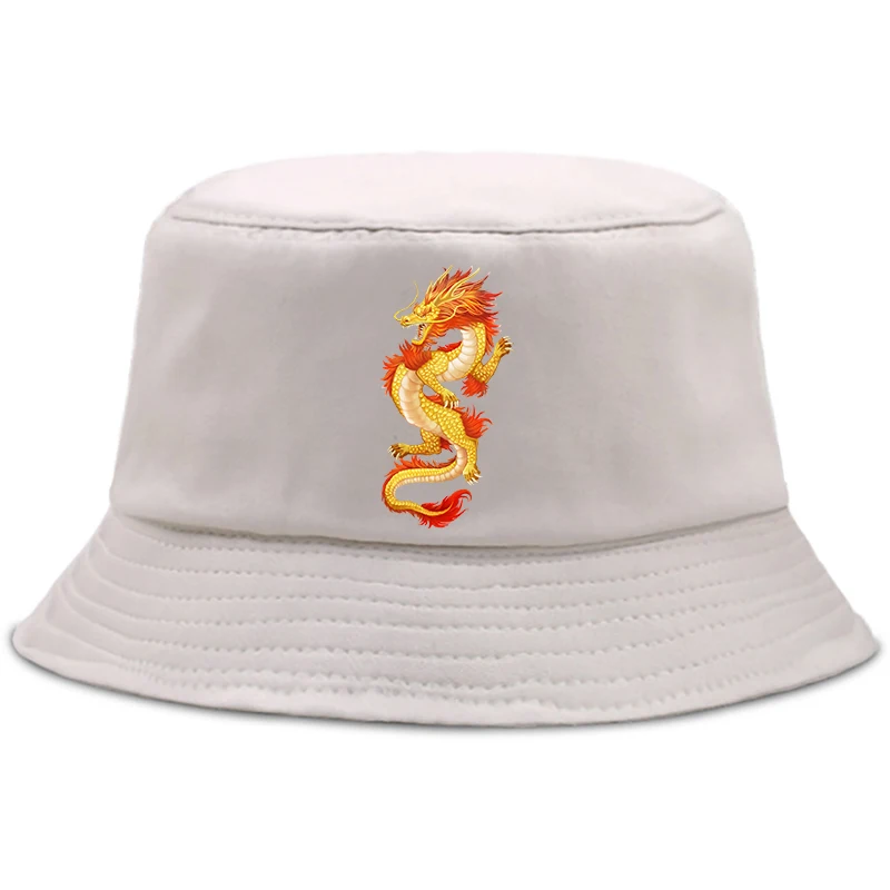 Женская Ретро-шляпа в Корейском стиле с принтом китайского дракона Харадзюку |