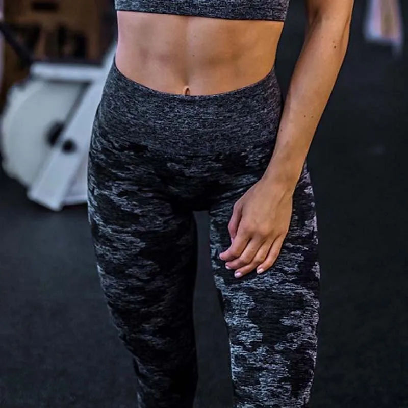 

Camo Seamless Gym Leggings For Women High Waist Tummy Control Sport Leggings Stretchy Fitness Tights Female Yoga Pants New