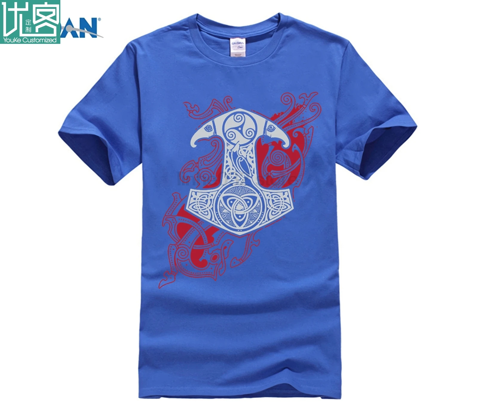 Футболка RAVEN'S MJOLNIR Vikings Berserk футболки Valhalla с круглым вырезом мужские эластичные